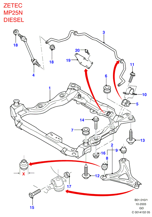 FORD 1043159* - Track Control Arm parts5.com