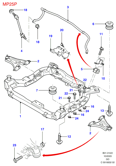 Mercury 1074282 - Bush of Control / Trailing Arm parts5.com