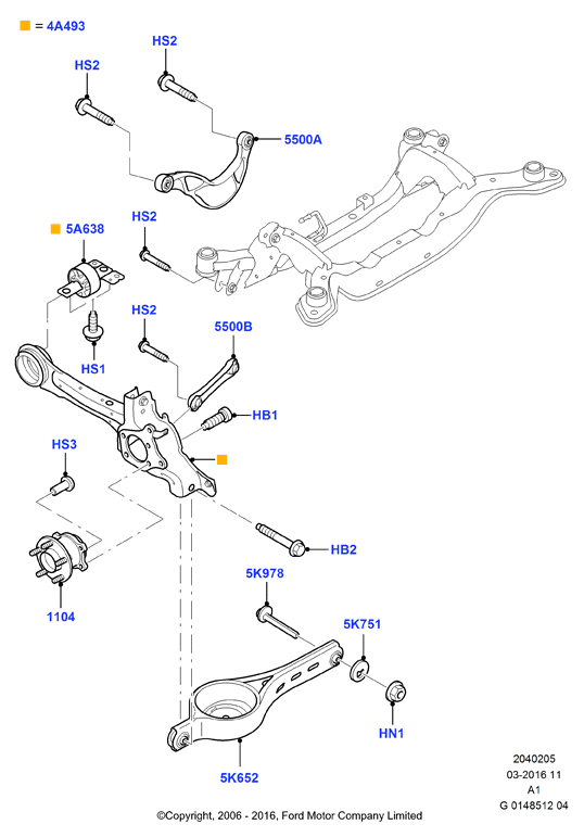 FORD 2 040 702 - Bush of Control / Trailing Arm parts5.com