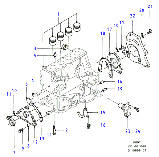 FORD 1078729 - Pierścień uszczelniający wału, wał korbowy parts5.com