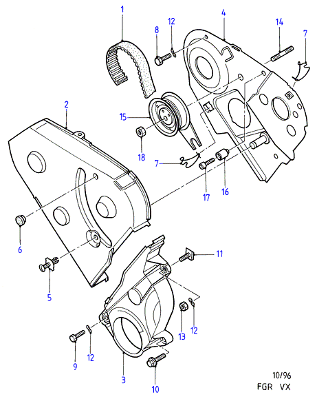 FORD 1058458 - Poulie-tendeur, courroie de distribution parts5.com