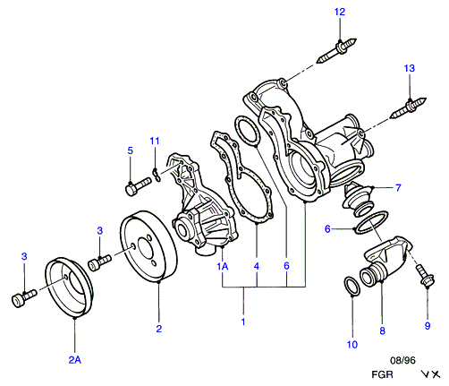 FORD 1 566 240 - Водна помпа parts5.com