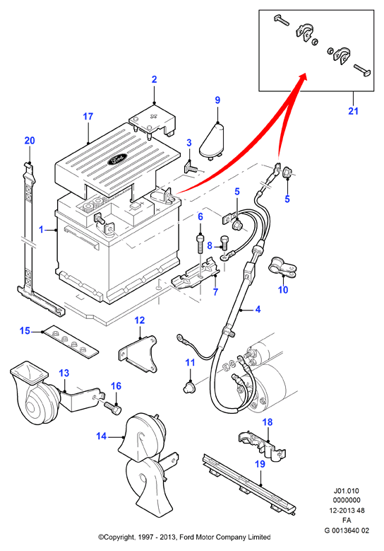 FORD 1347733 - Indító akkumulátor parts5.com