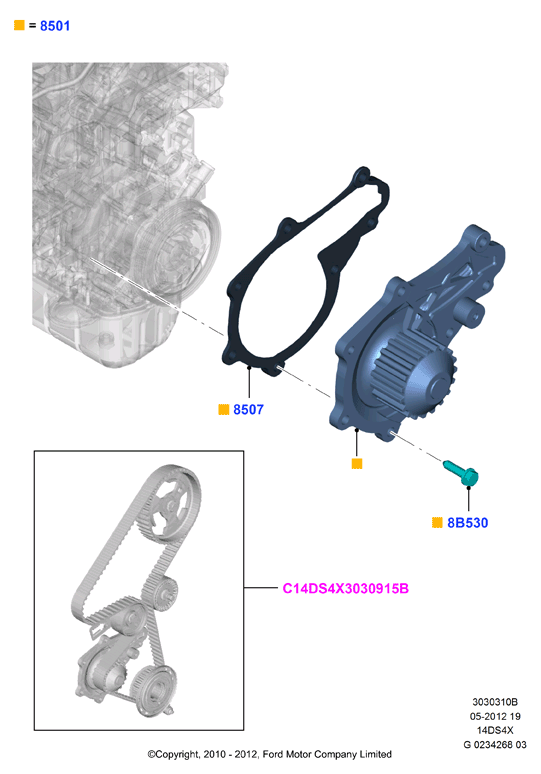 MAZDA 1366614 - Pompe à eau parts5.com