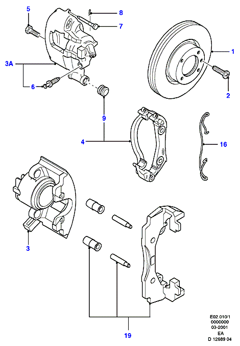 FORD 6087586 - Set bucsi de ghidaj, etrier frana parts5.com