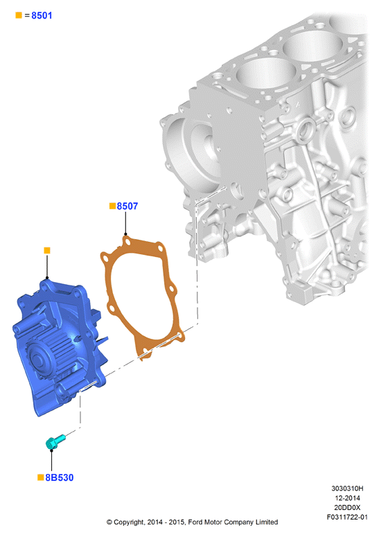 FORD USA 1559259 - Водяной насос parts5.com