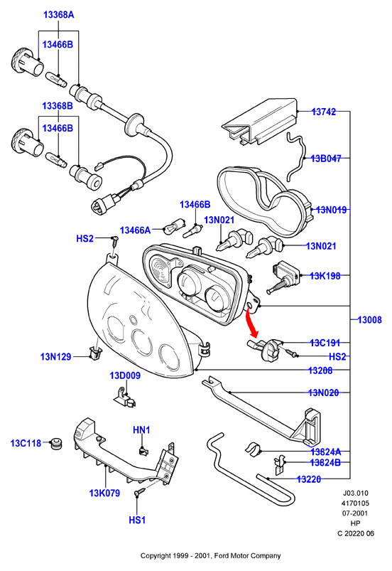 FORD 1 036 914 - Hehkulankapolttimo, sumuvalo parts5.com