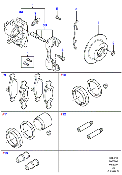 FORD 6087582 - Repair Kit, brake caliper parts5.com