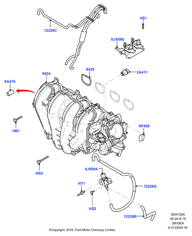 FORD 1 119 284 - Gasket, intake manifold parts5.com