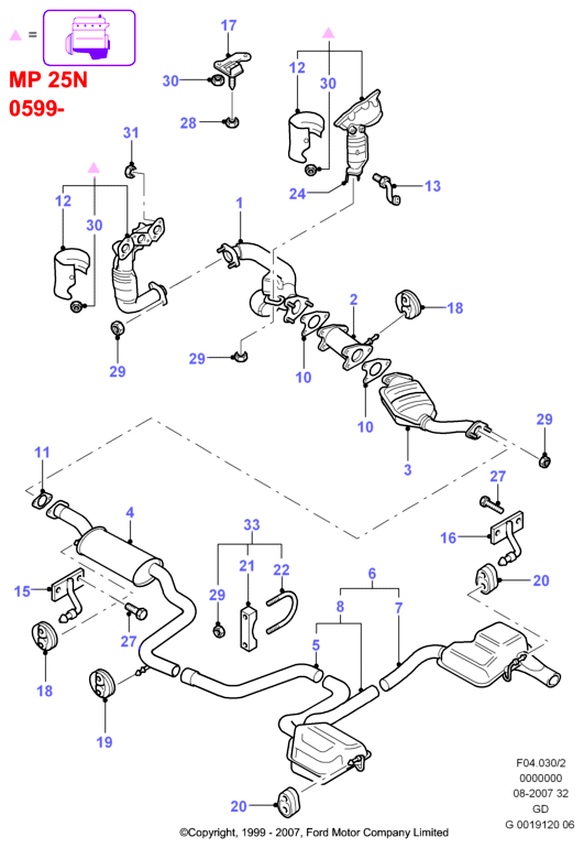 FORD 6 704 665 - Tuerca, colector de escape parts5.com