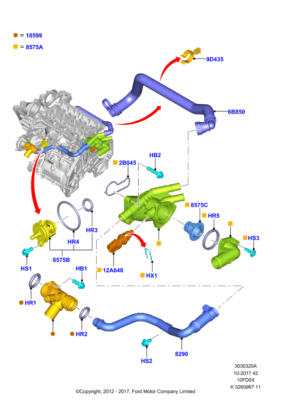 FORD 1 702 985 - Sensor, coolant temperature parts5.com