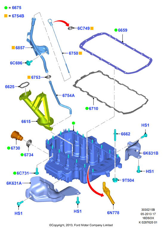 FORD 1 830 728 - Zárócsavar, olajteknő parts5.com