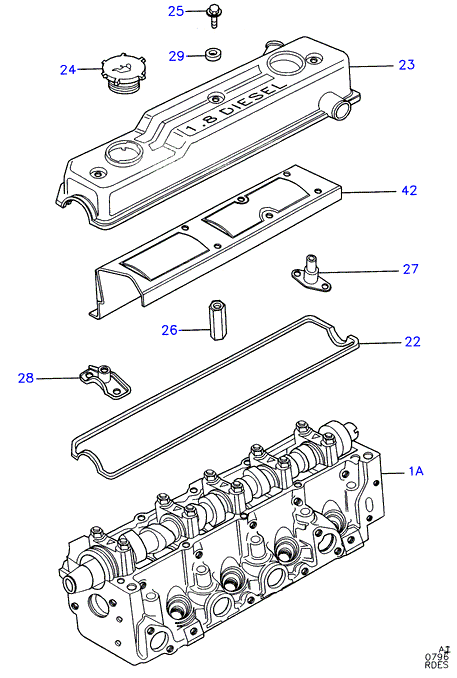 FORD 1 644 647 - Anillo de junta, vástago de válvula parts5.com