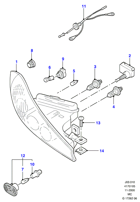 FORD 4 910 100 - Hehkulankapolttimo, sumuvalo parts5.com