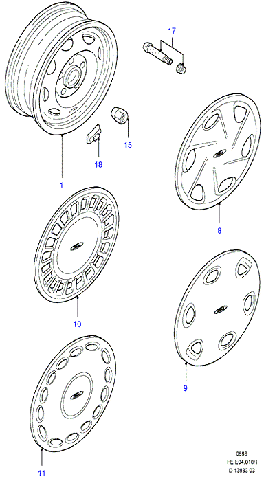 FORD 1 678 260 - Wheel Nut parts5.com