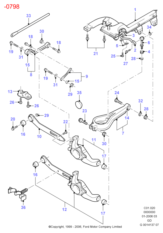 FORD 1220005 - Ψαλίδι, ανάρτηση τροχών parts5.com