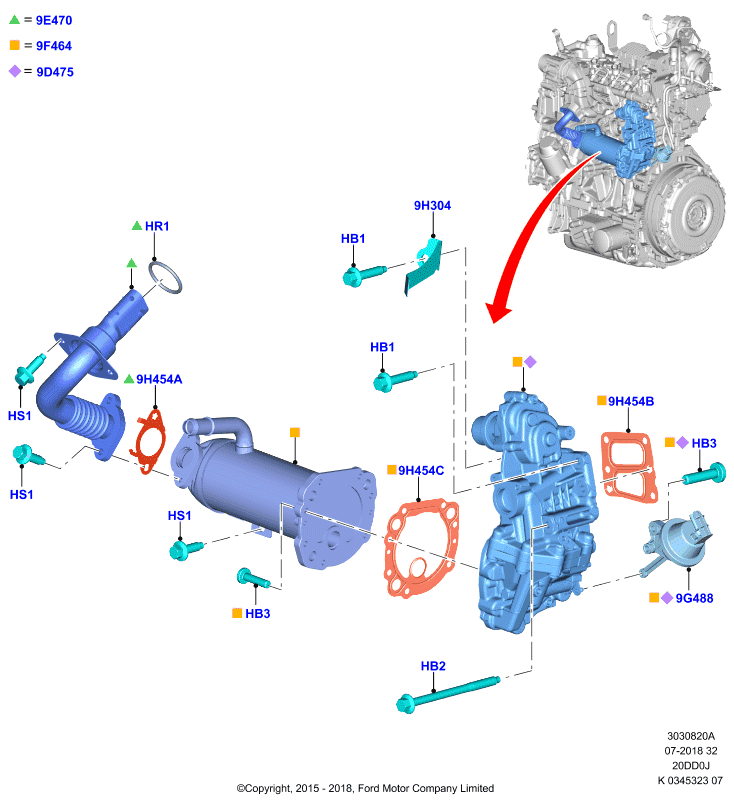 FORD 1754861 - Tesnilka, sesalni razdelilnik parts5.com