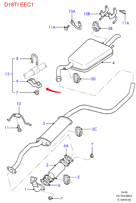 FORD 5 016 050 - Pipe Connector, exhaust system parts5.com