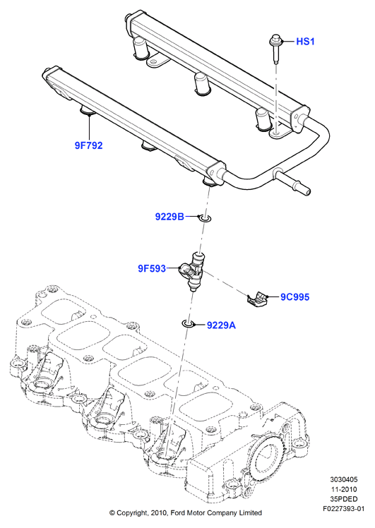 FORD FOPZ 9229-A - Seal Ring, injector parts5.com