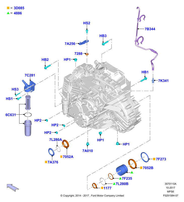 FORD 1493250 - Прокладка, масляный насос parts5.com