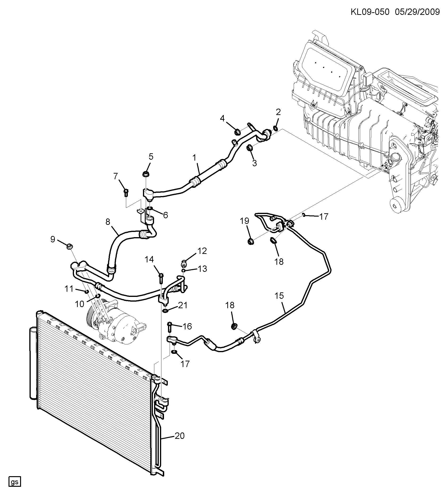 Chevrolet 95018104 - Tlakový vypínač, klimatizace parts5.com