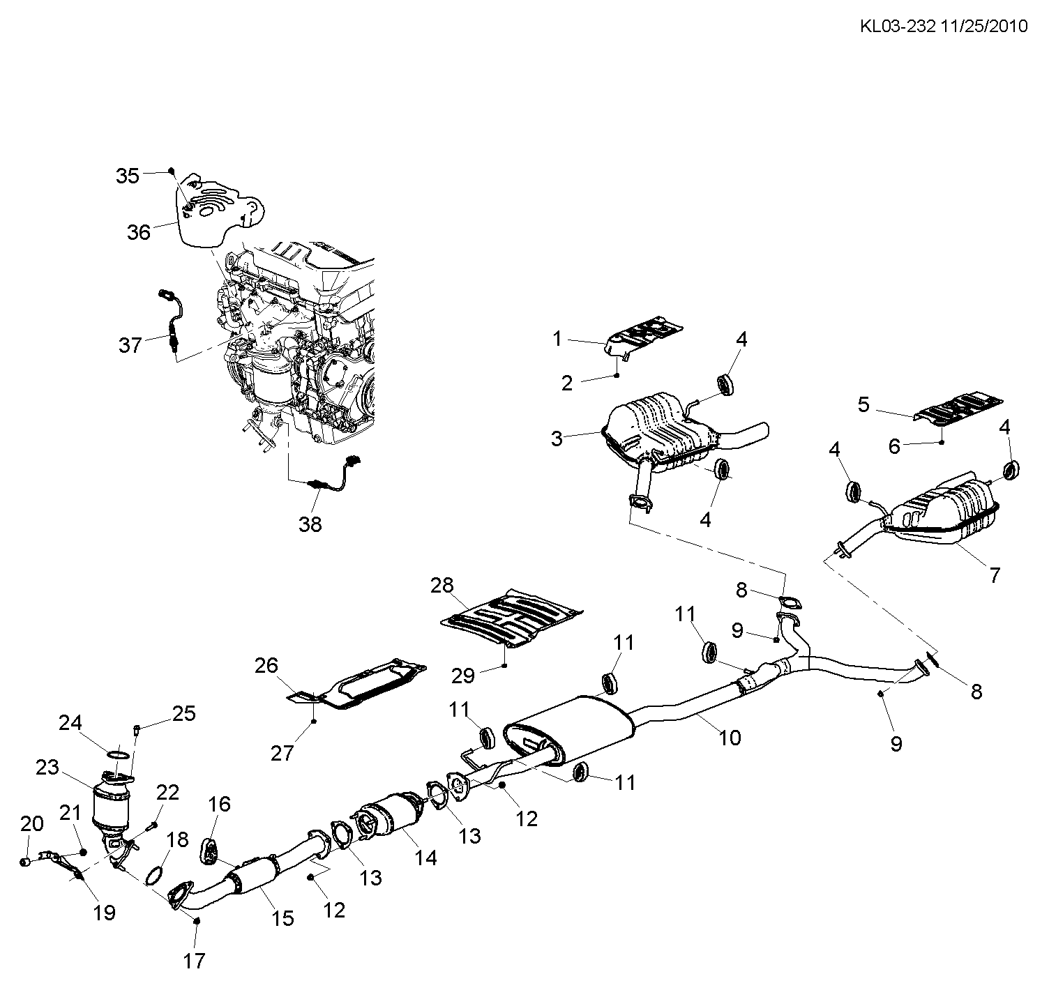 DAEWOO 12 627 311 - Sonda lambda parts5.com