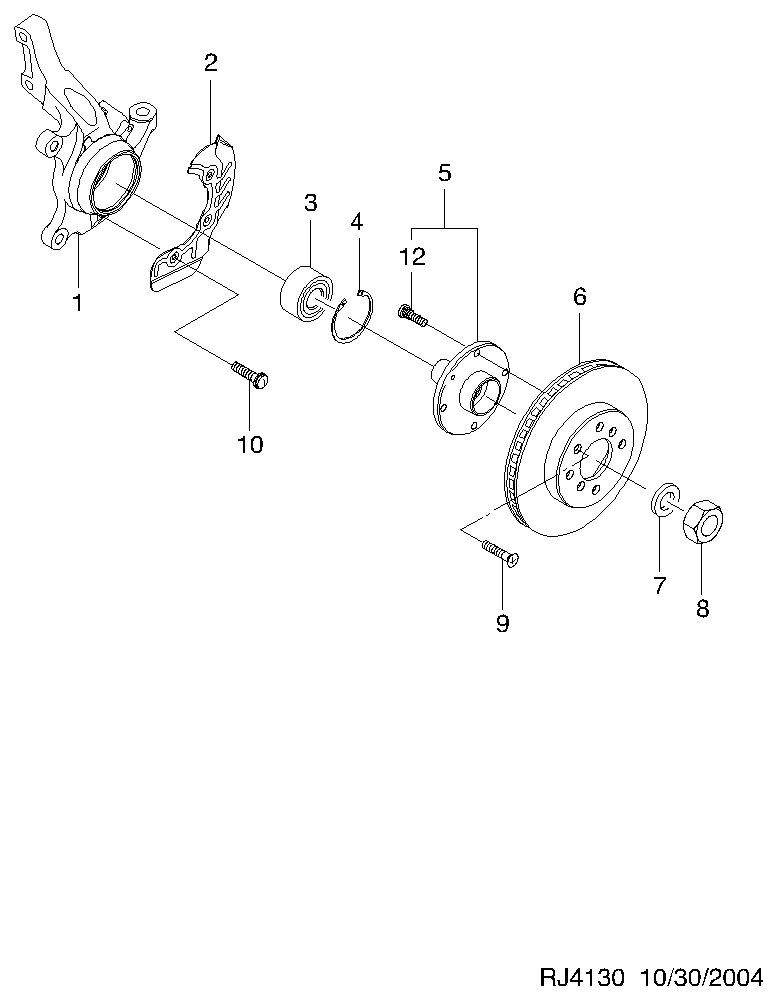 DAEWOO 96207566 - Komplet kolesnega lezaja parts5.com