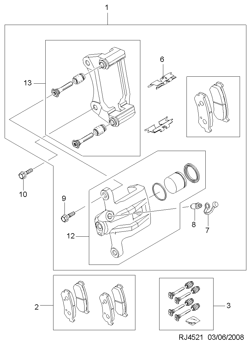 Chevrolet 96800089 - Set placute frana,frana disc parts5.com