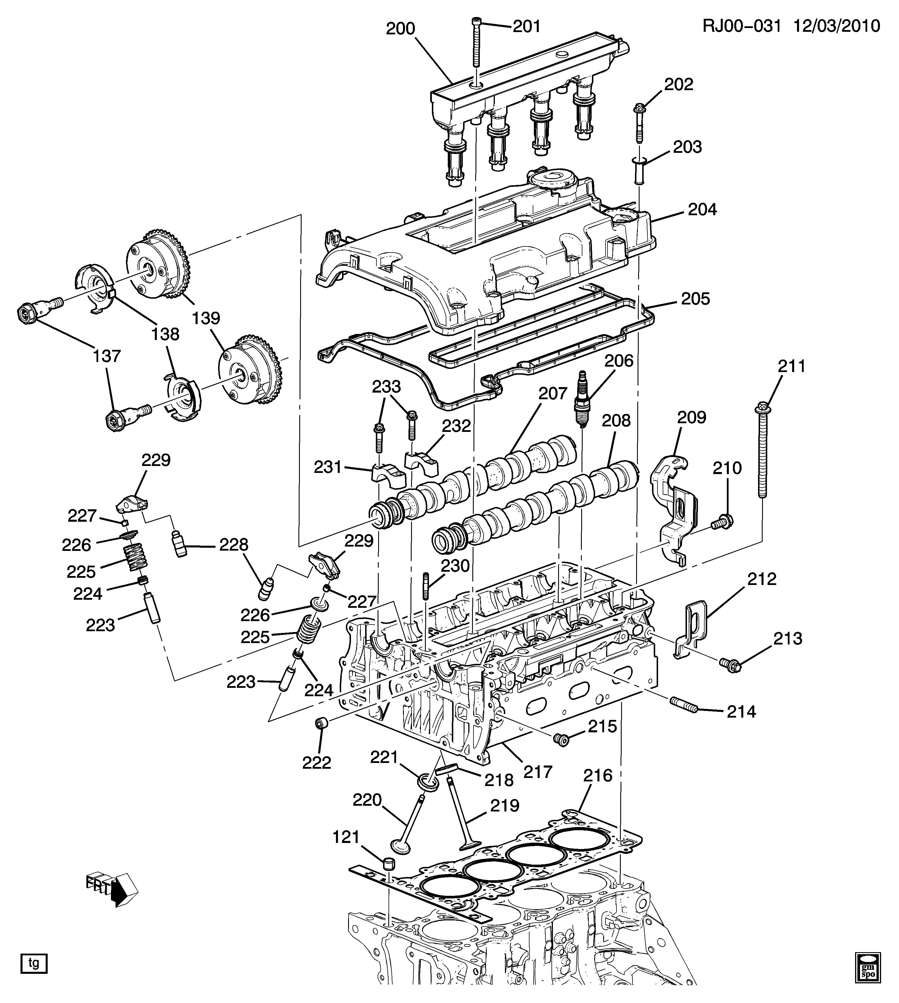 Chevrolet 55 562 233 - Junta, culata parts5.com