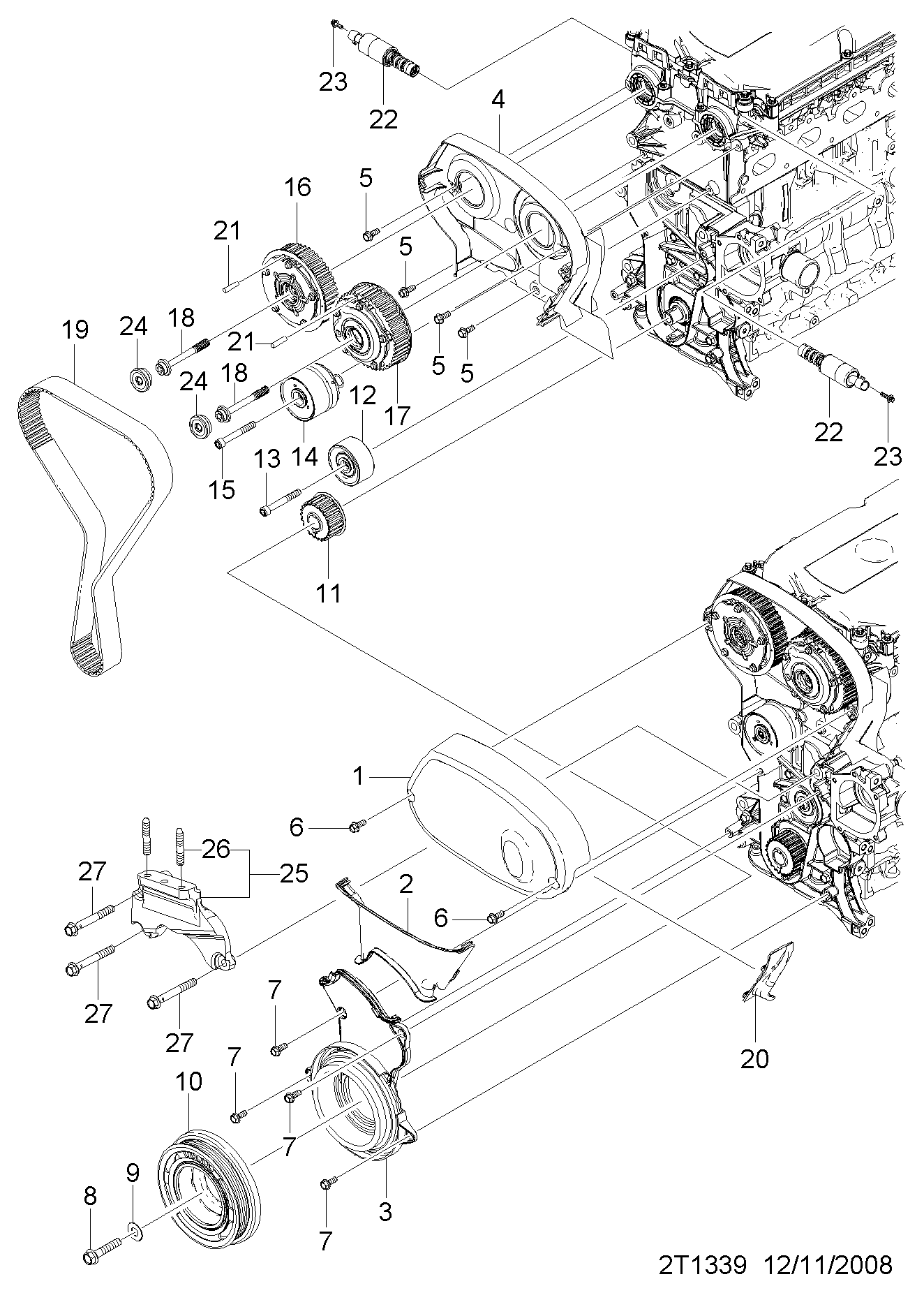 DAEWOO 24422964 - Ozubený remeň parts5.com