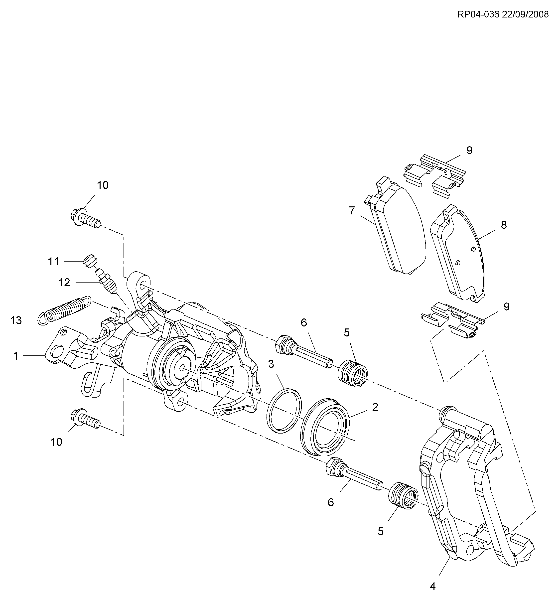 Opel 13300865 - Carrier, brake caliper parts5.com