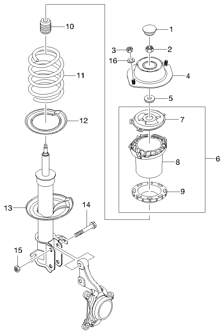 DAEWOO 96300080 - SEAT A-FRT SPRING, UPR parts5.com