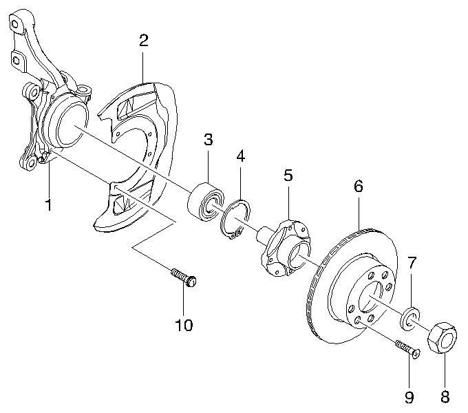 Chevrolet 09381-75001 - Wheel hub, bearing Kit parts5.com