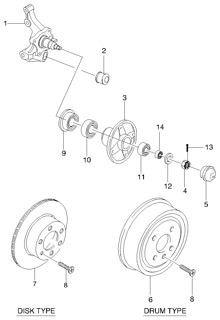 Chevrolet 09265-29001 - Комплект колесен лагер parts5.com