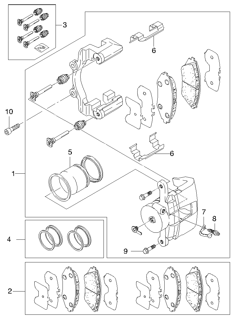 DAEWOO S4511002 - Juego de reparación, pinza de freno parts5.com