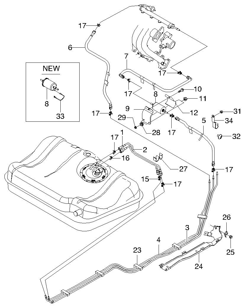 GMC 25121074 - Filtru combustibil parts5.com