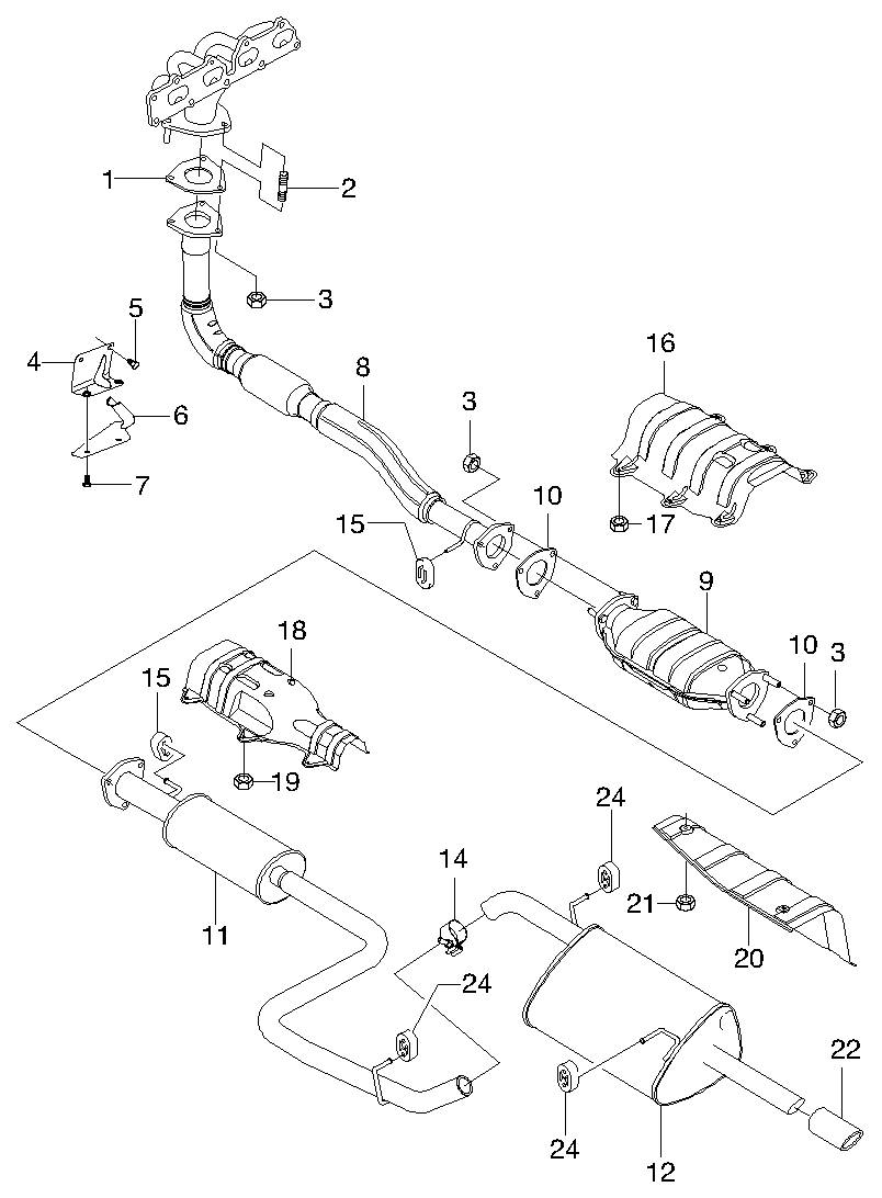 DAEWOO 0831138102 - Nut, exhaust manifold parts5.com