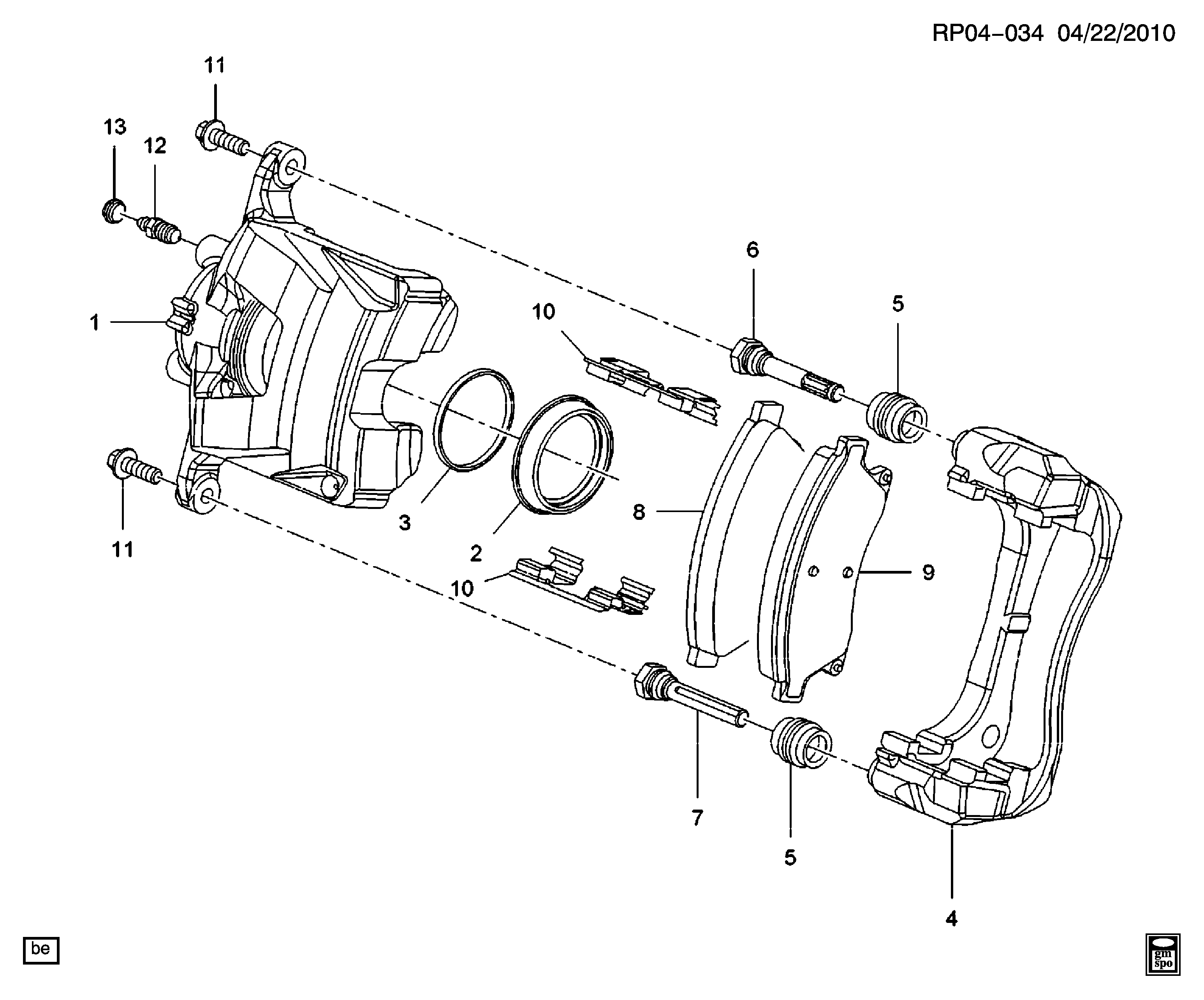 Chevrolet 13412272 - Set placute frana,frana disc parts5.com