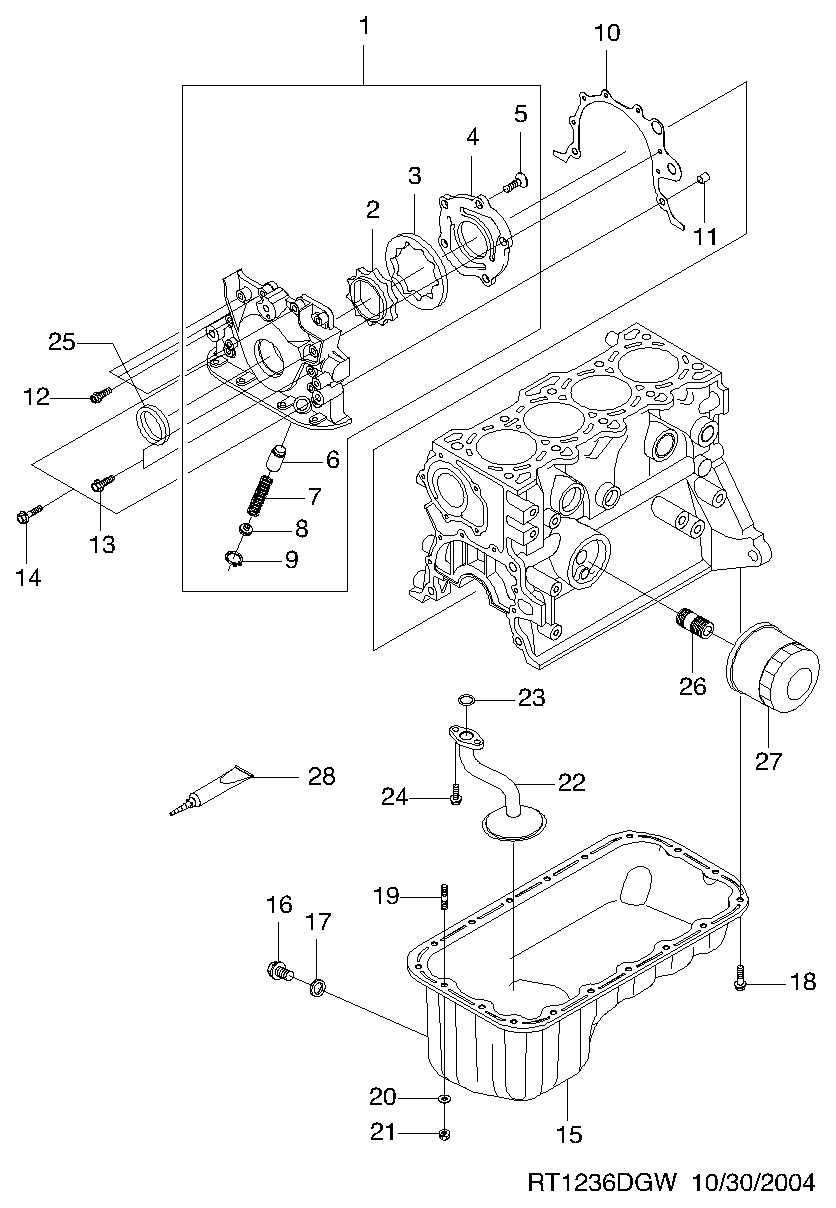 GMC 96565412 - Olejový filtr parts5.com