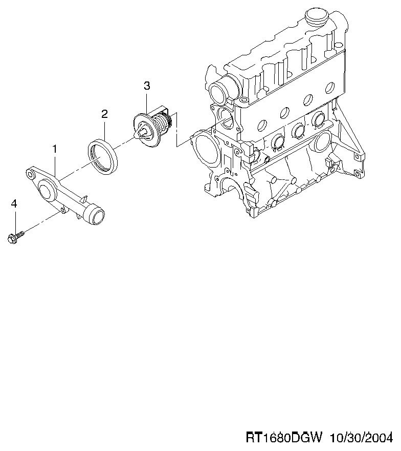 DAEWOO 94580530 - Garnitura termostat parts5.com