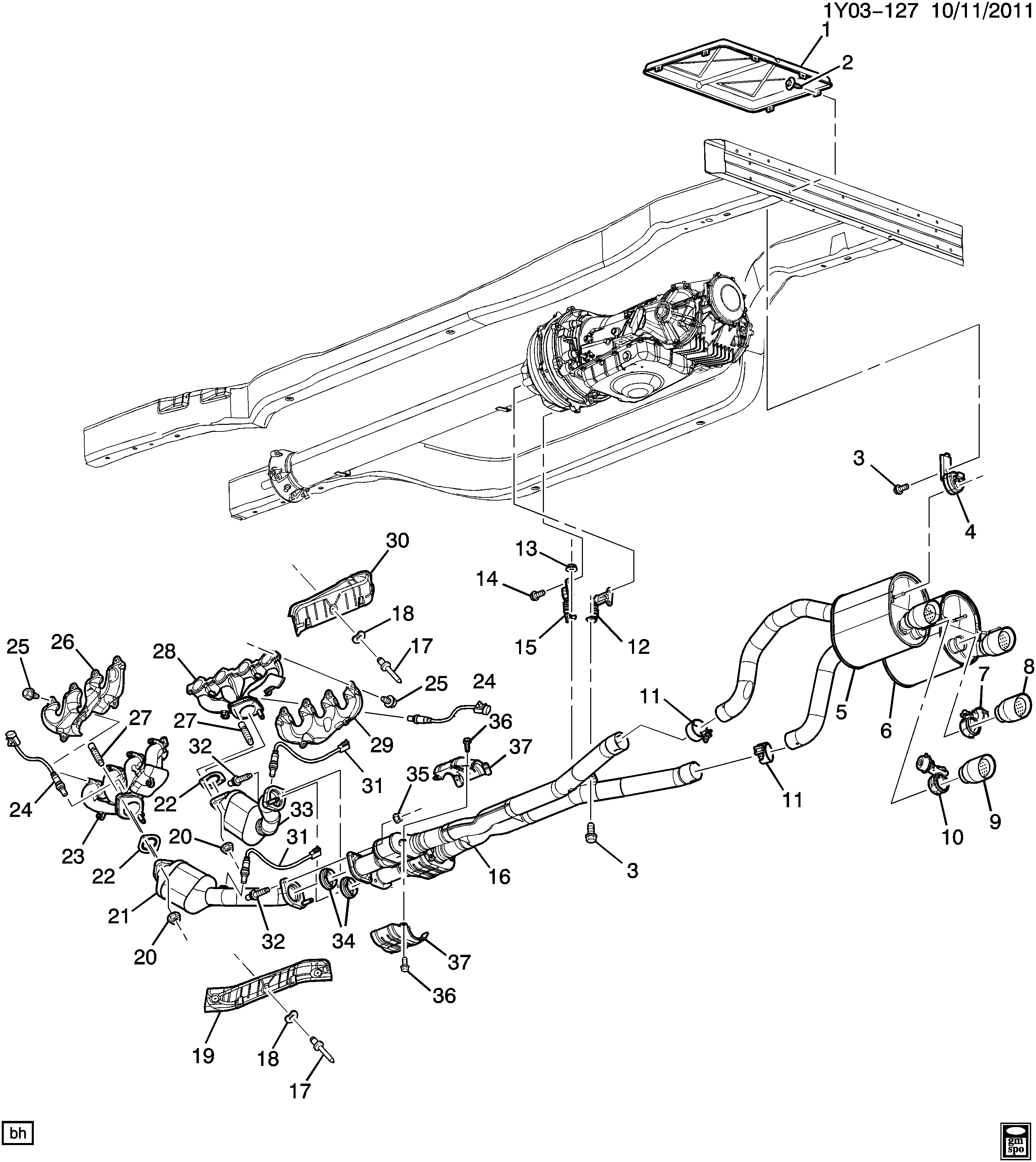 GMC 12581966 - Sonda Lambda parts5.com