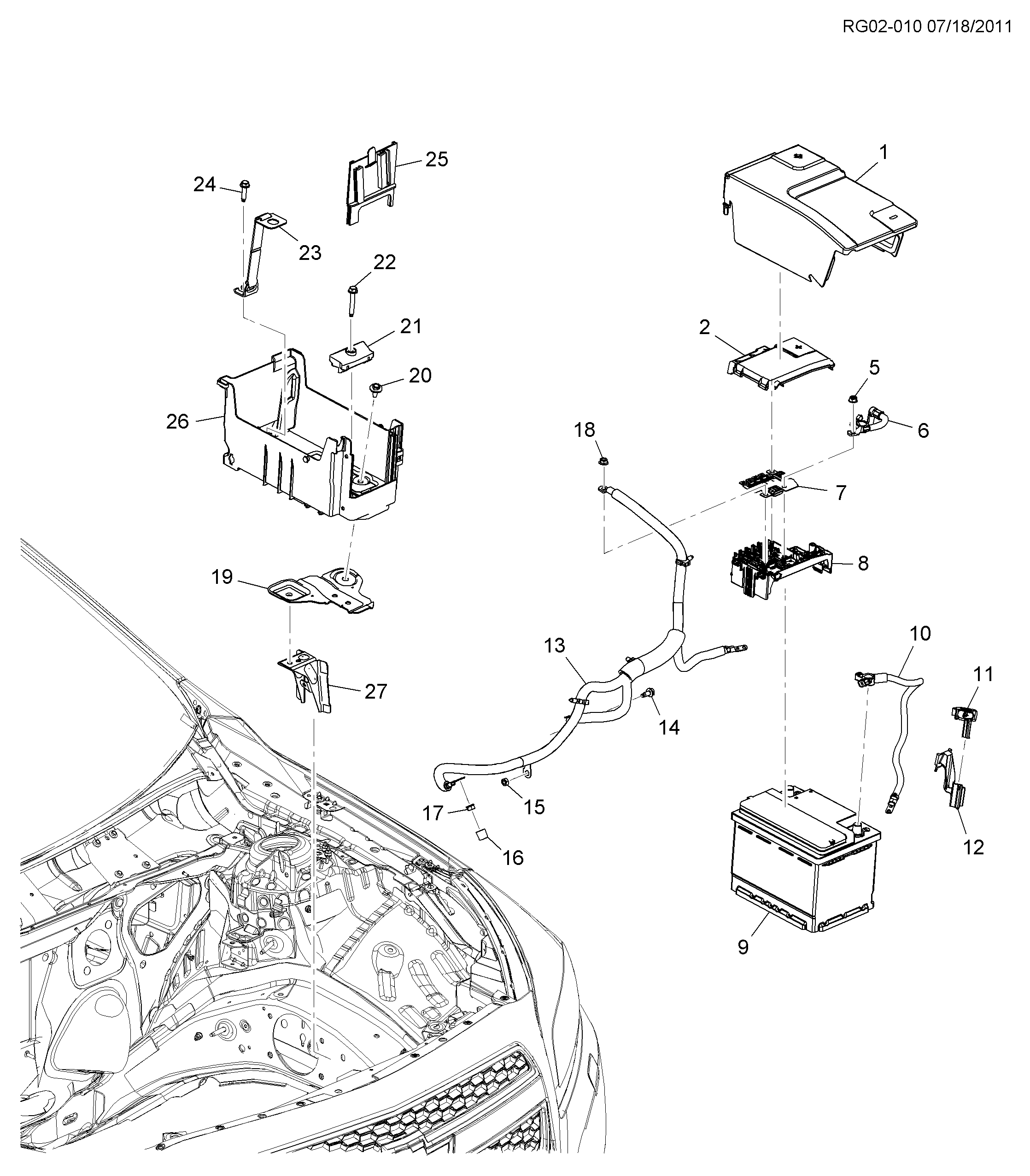 Vauxhall 95492105 - Batterie de démarrage parts5.com