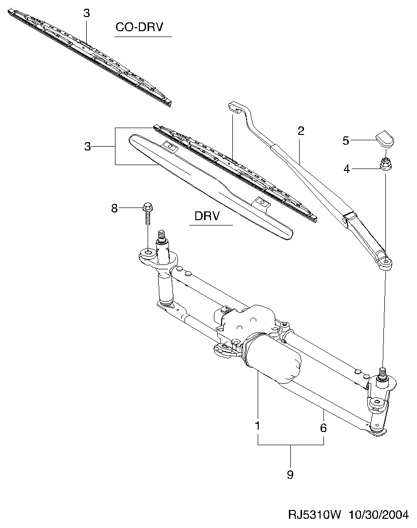 Chevrolet 95211013 - Metlica brisača parts5.com