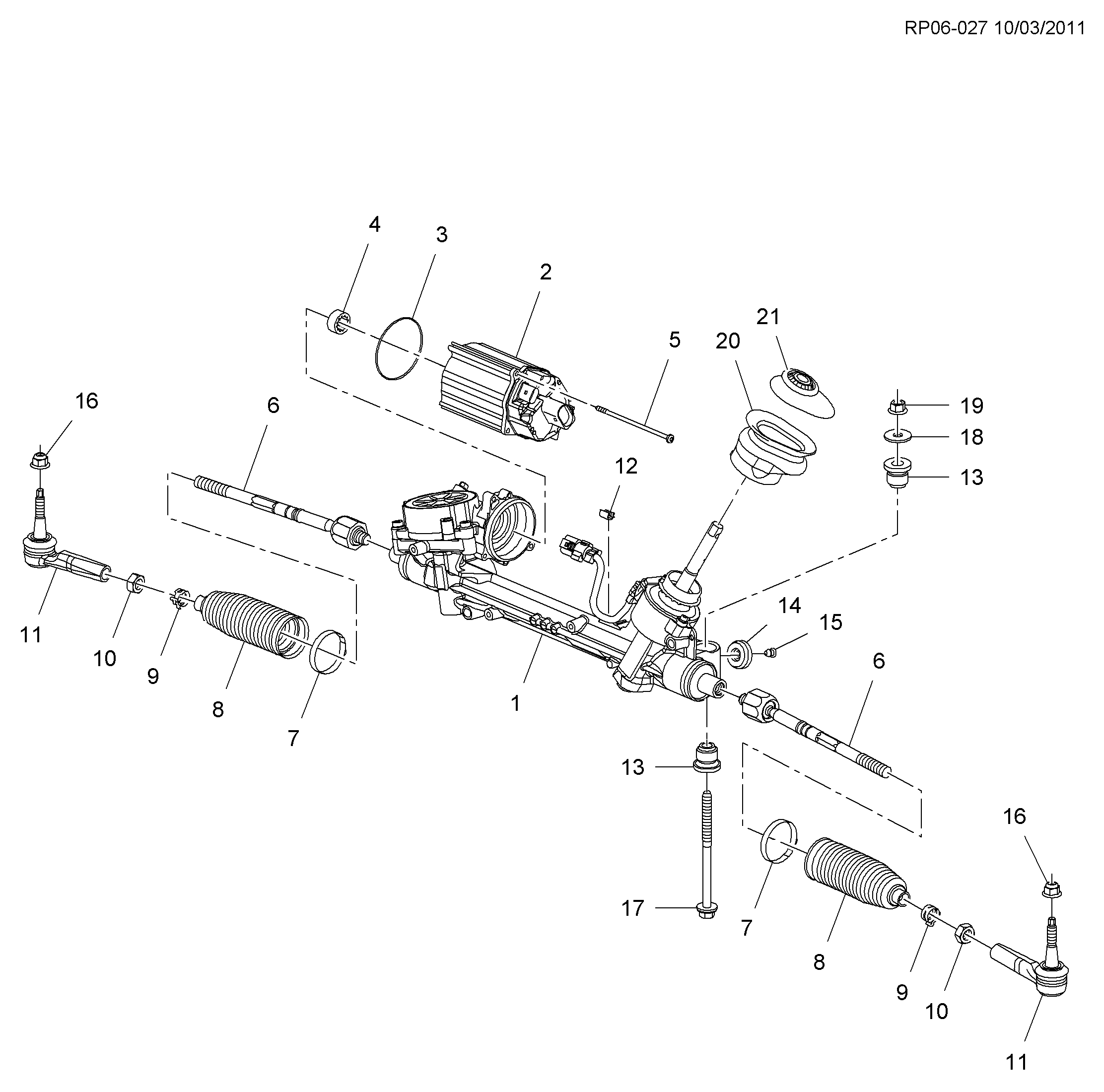 Opel 13354440 - Ansamblu burduf, directie parts5.com