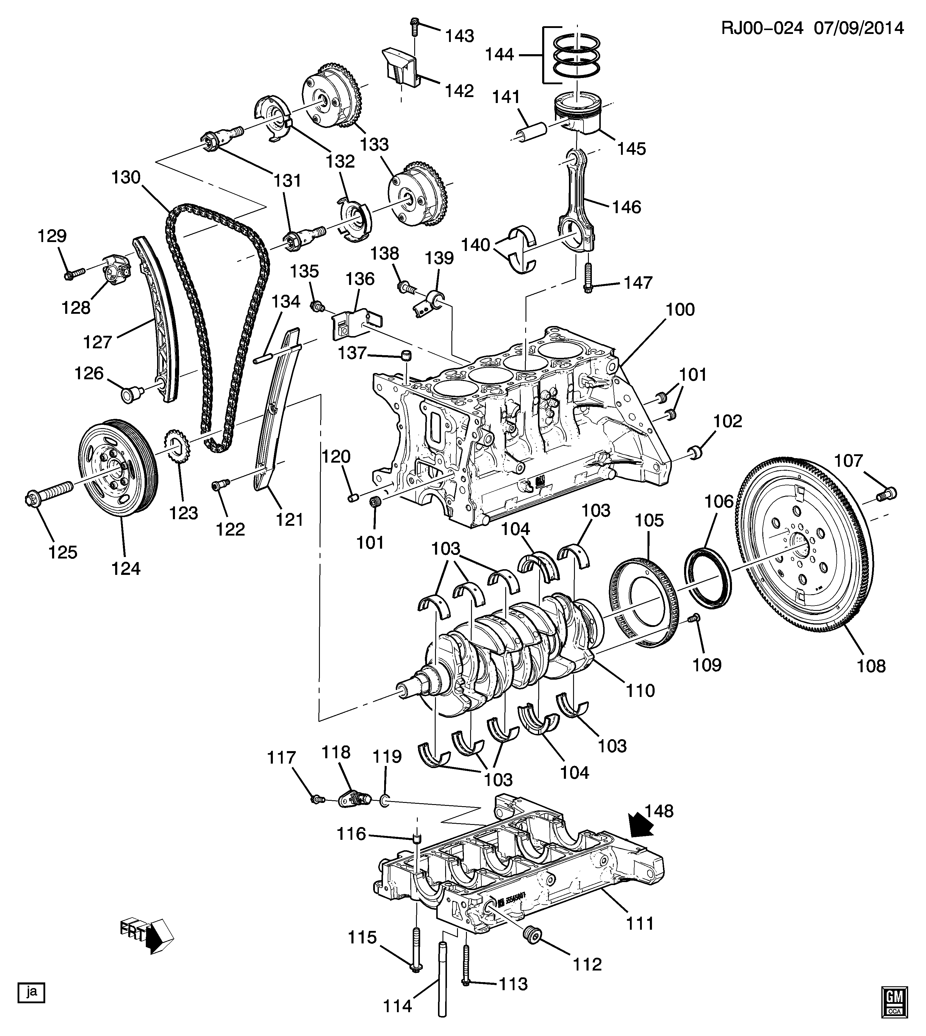 Chevrolet 55355345 - Roata dintata, arbore cotit parts5.com