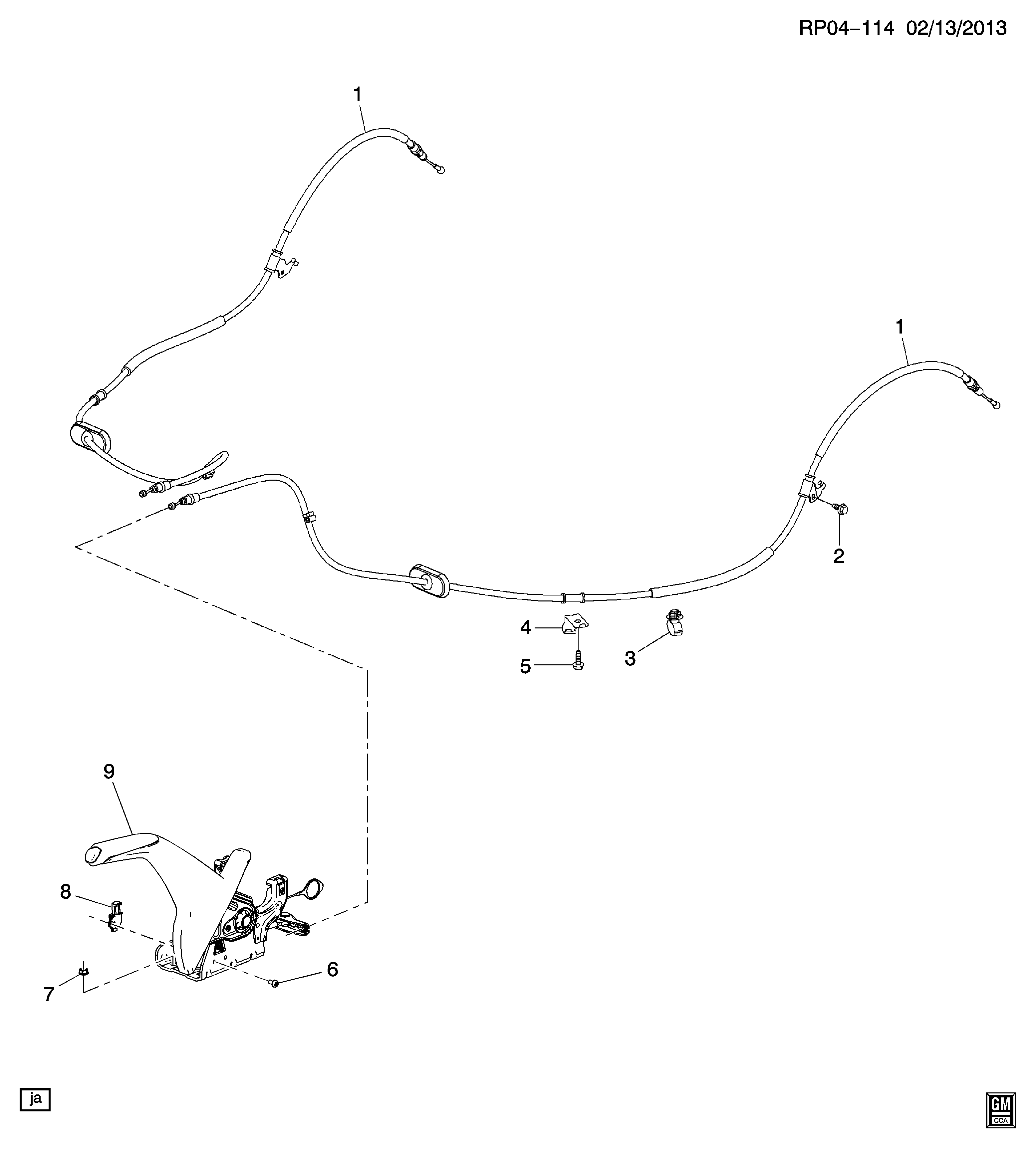 Opel 13409696 - Cable, parking brake parts5.com