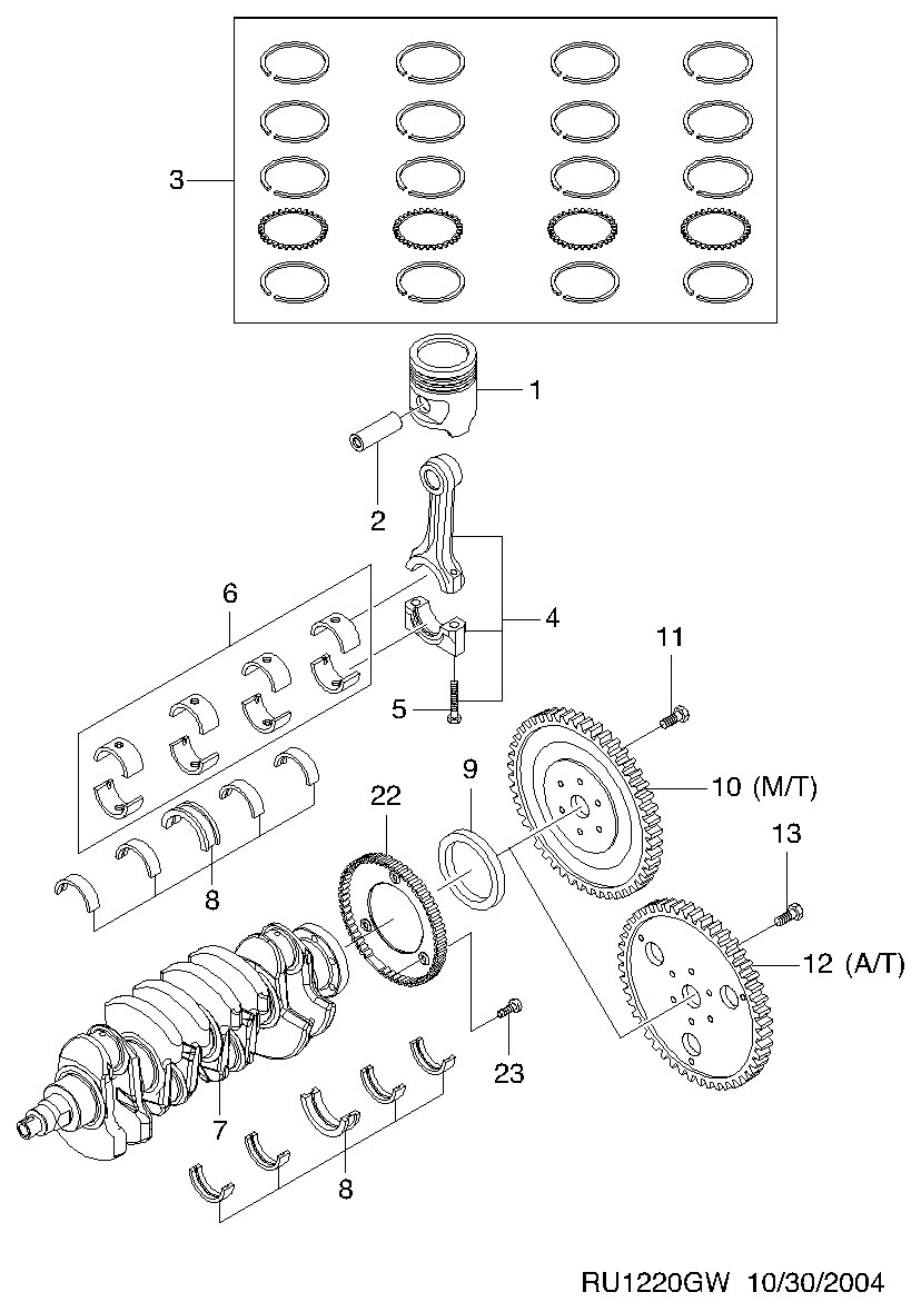 Chevrolet 96 376 569 - Τσιμούχα, στροφαλ. άξονας parts5.com