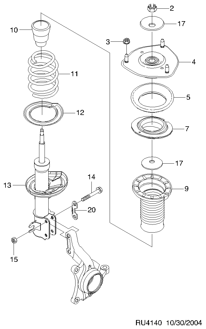 Opel 96261094 - Rolling Bearing, suspension strut support mounting parts5.com