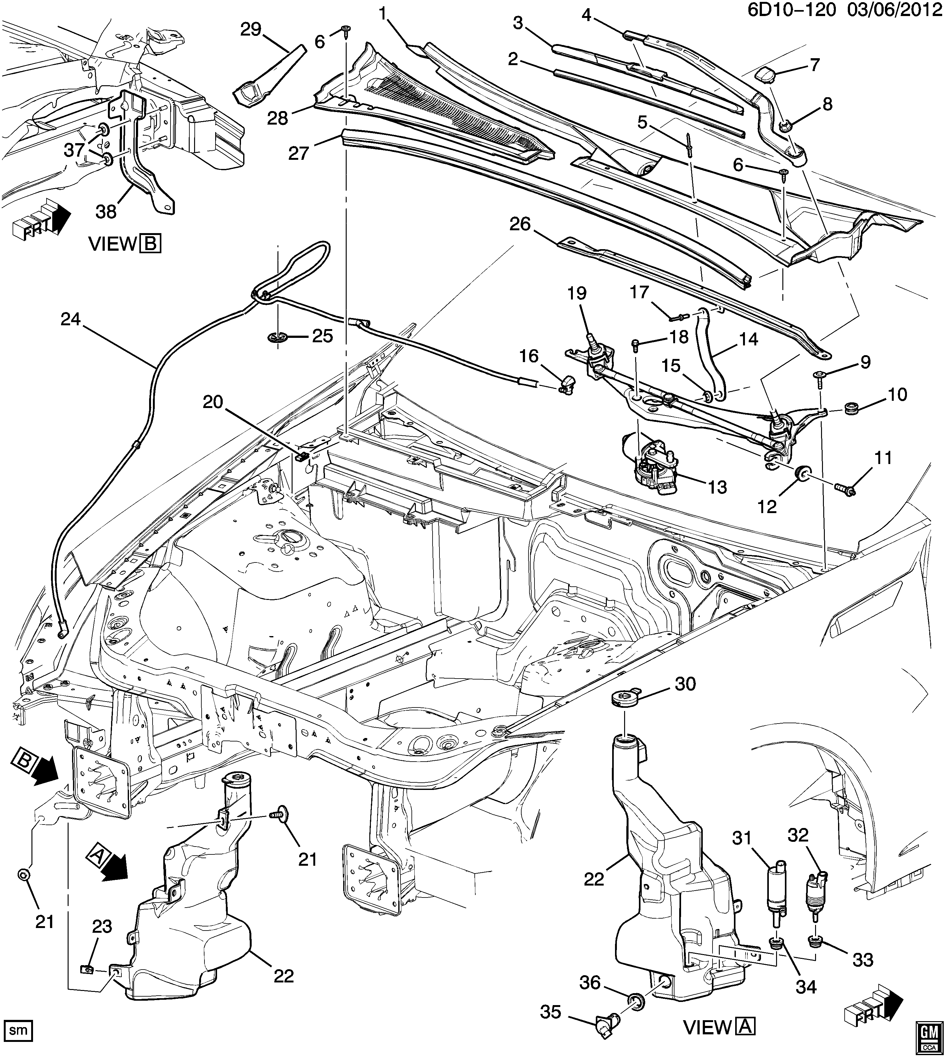 Cadillac 15890062 - Щетка стеклоочистителя parts5.com