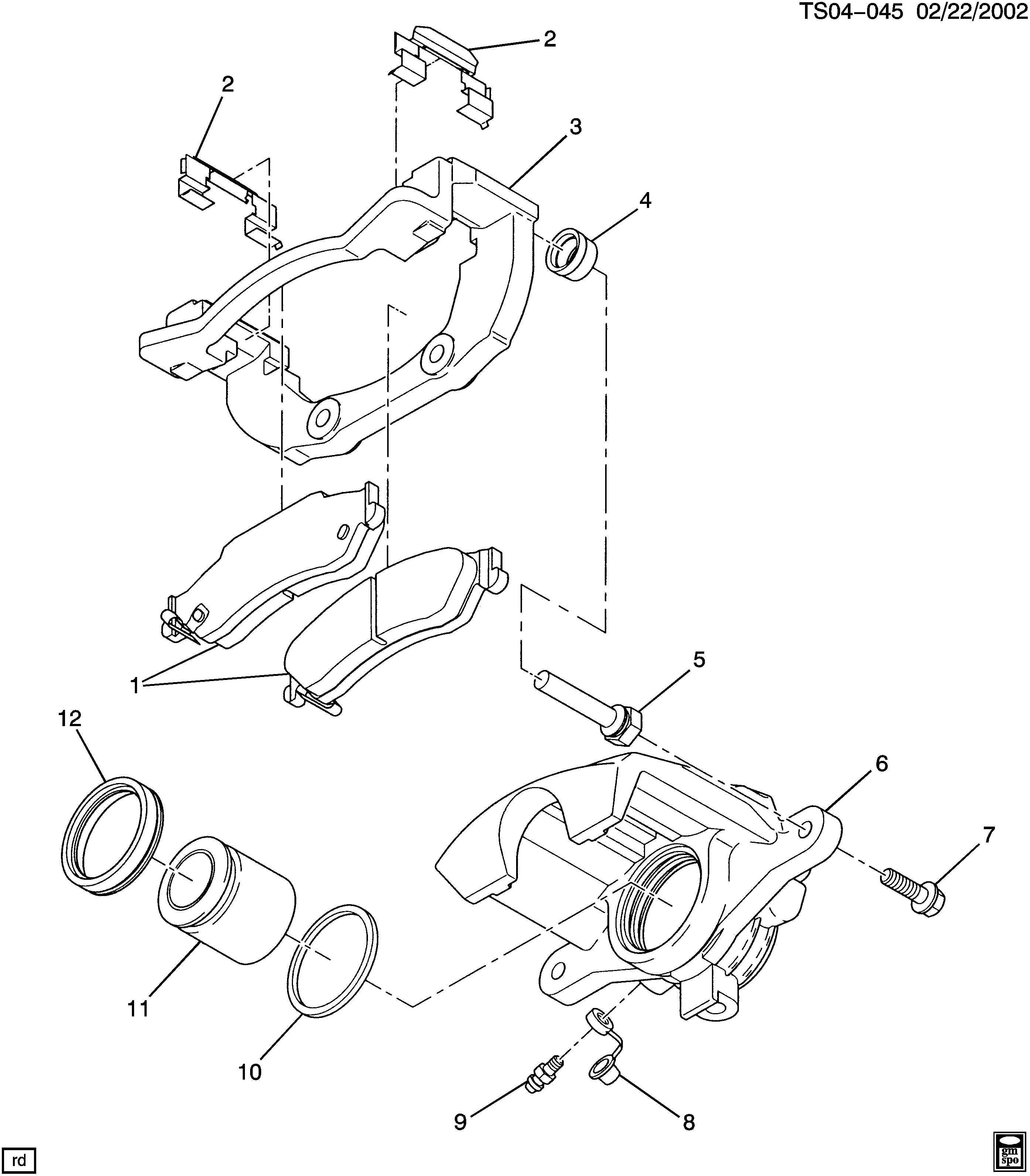 Cadillac 20876917 - Тормозные колодки, дисковые, комплект parts5.com